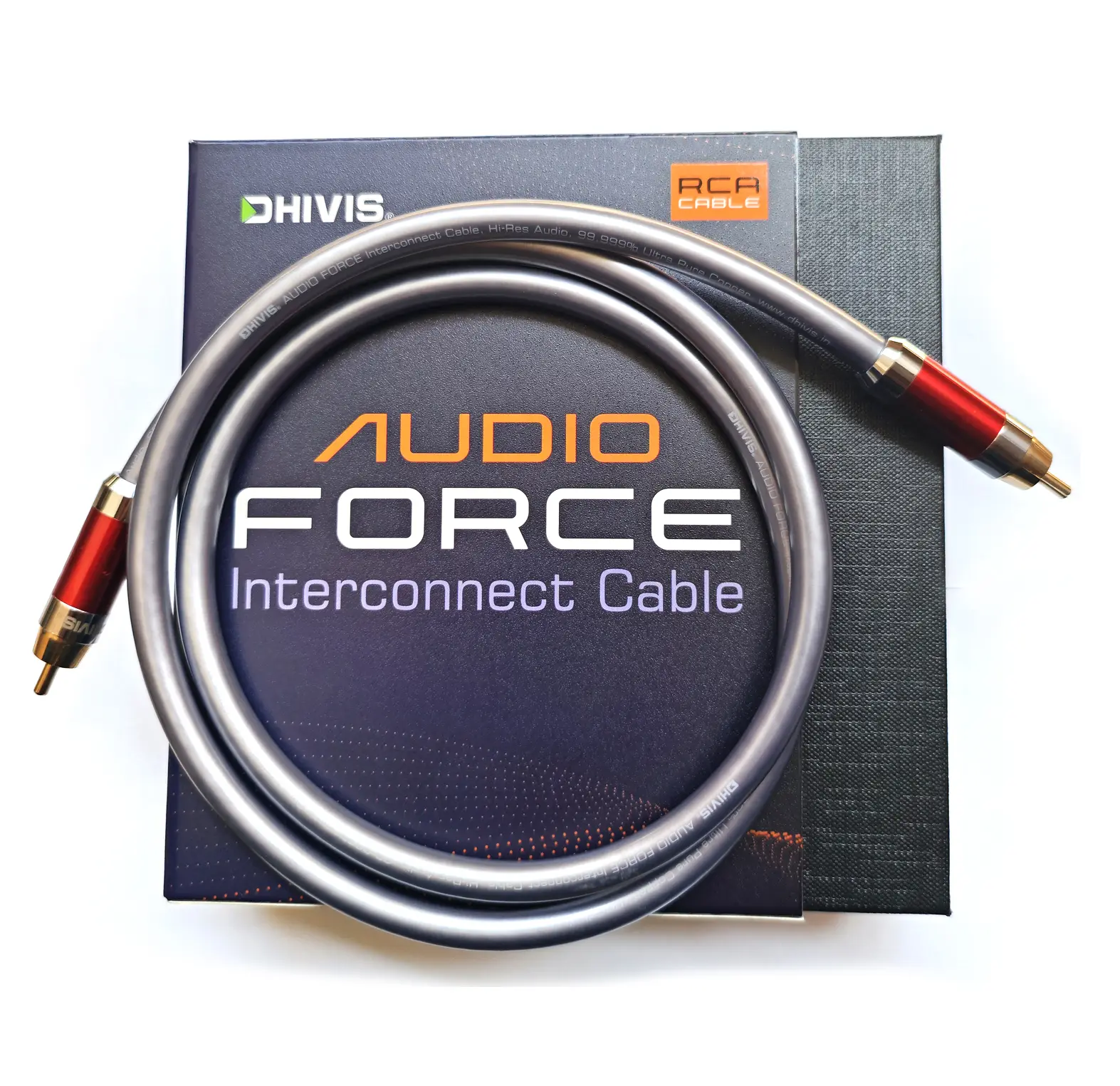 Interconnect RCA Cable, 5 Meters, Hi-Fi, 99.999% OFC, Subwoofer, Amplifier to AVR, RCA to RCA Cable, Gold Plated 1 RCA Cable