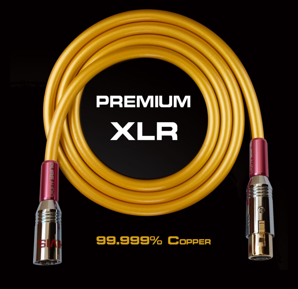 XLR Cable 3Meters, 99.999 Copper, for HiFi Speakers, Power Amplifier